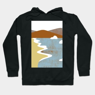 OceanSide - Seaside Beach - Landscape Art - Mountains Hiking - Sunset Adventure - Blue Lagoon - Seaside Art - Sunrise Mountains Hoodie